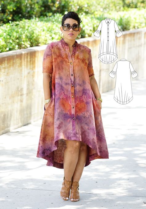 Hi Low Dress Casual, Jasika Nicole, Quirky Dress, Mimi G Style, Linen Style Fashion, Big Girl Dresses, Mimi G, Short African Dresses, Tie Dye Fashion