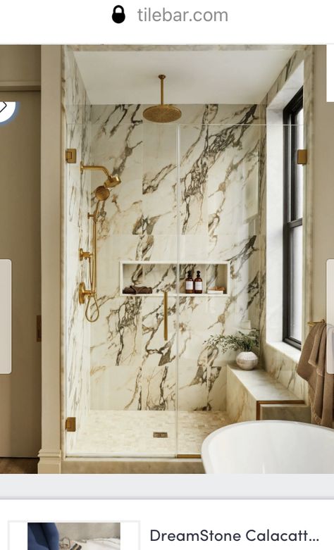 Calcutta Gold Shower Walls, Calacatta Viola Marble Bathroom, Brown Marble Shower Walls, Calacatta Amber Honed Marble Bathroom, Italian Marble Washroom Design, Calcutta Marble, Parisian Interior, Architecture Bathroom, Marble Showers