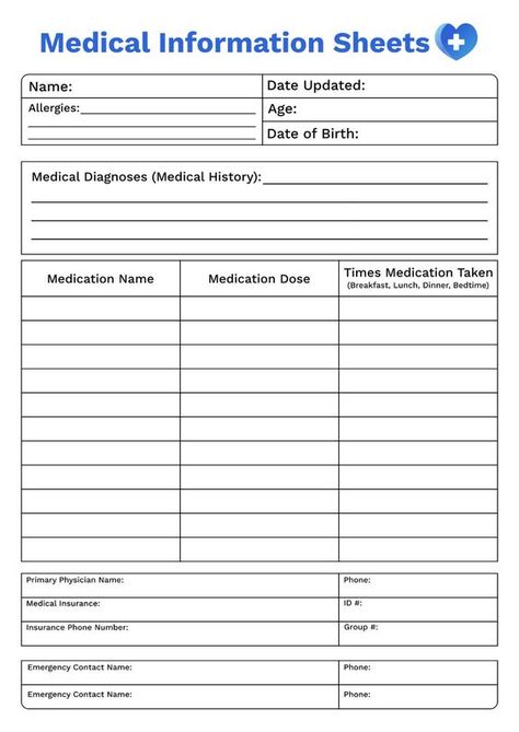 10 Best Medical Binder Printables - printablee.com Health Binder, Medical Template, Medical Binder Printables Free, Life Management Binder Printables Free, Medical Records Organization, Medical Journal Free Printables, Medication Log Free Printable, Medical Planner Free Printables, Medication Chart Printable