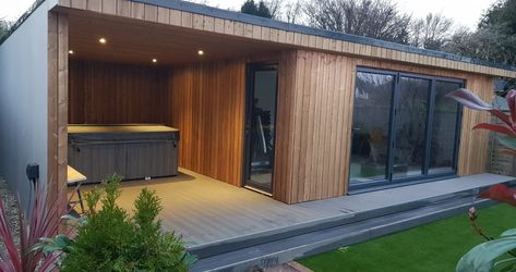 Garden Buildings Sussex | Hove | Sussex Garden Rooms Garden Outbuilding Ideas, Garden Gym Ideas, Garden Rooms Uk, Summer House Design, Contemporary Garden Rooms, Garden Lodge, Home Spa Room, Hot Tub Room, Garden Room Ideas