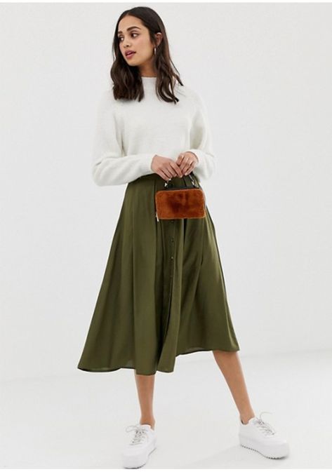 The Everygirl’s 10-Piece Spring Capsule Wardrobe #theeverygirl Midi Wrap Skirt Outfit, Skirt Capsule Wardrobe, Capsule Clothing, Best White Sneakers, Skirt With Pleats, Wrap Skirts, Spring Capsule, Latest Skirts, Minimalist Capsule Wardrobe