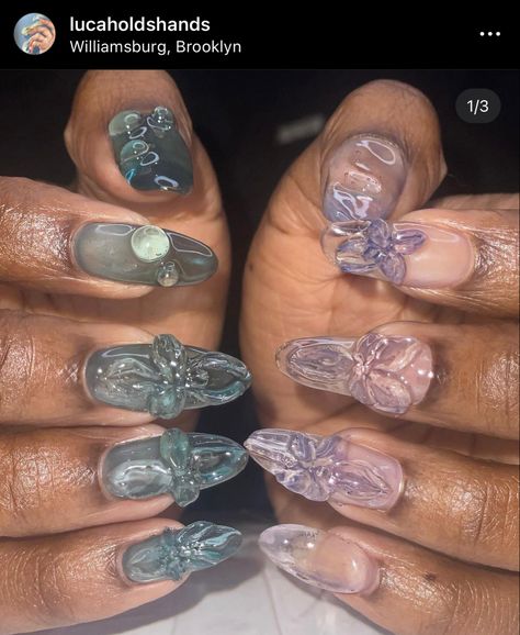 Dark Jelly Nails, Dark Fairy Nails, Jelly Gel Nails, Idol Nails, Fairy Nails, Mehendi Decor Ideas, Nails Dark, Dark Fairy, Jelly Nails