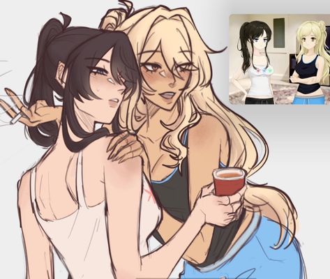 @alfaidopasta on twit #classof09 Independent Bookstore, Cartoon Graphics, Asking For Help, Girlfriend Goals, Yuri Anime, Wow Art, Random Thoughts, Anime Girlxgirl, Cute Art Styles