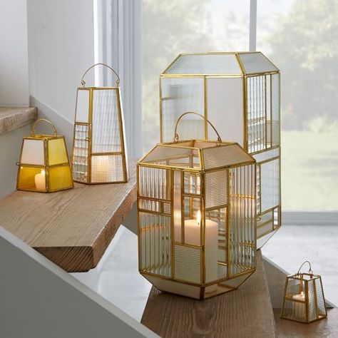 Hang these stained glass-inspired lanterns inside or outside, to bring a gorgeous, colorful glow to your space.  #lantern #interiordesign #garden #candle #candlelit #design Art Deco Lantern, Stained Glass Tea Light Holder, Library Bathroom, Stained Glass Lantern, Master Patio, Modern Lantern, Stained Glass Candle, Glass Lanterns, Garden Candle