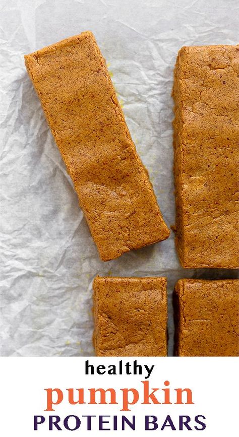 Healthy Protein Bar, Perfect Bar Recipe, Pumpkin Protein Bars, Healthy Pumpkin Bars, Gluten Free Protein Bars, Pumpkin Pie Protein, Healthy Protein Bars, Pumpkin Protein, Pumpkin Recipes Healthy