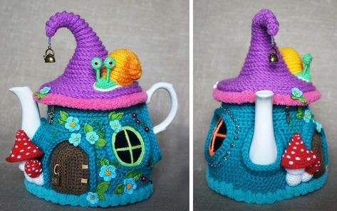 Explore enchantment with our Fairy Tale Tea Cozy House (Part 1) �– a free crochet pattern to elevate your tea time. Let the magic inspire your own creation. Craft an enchanting cozy haven for your teapot. Crochet Tea Cosy Free Pattern Easy, Crochet Tea Cosy Free Pattern, Crochet Fairy House, Teapot Fairy House, Teapot Cozy, Crochet Fairy, Tea Cosy, Crochet Amigurumi Free Patterns, Crochet Amigurumi Free