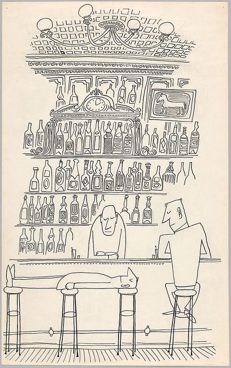 Untitled (Bar Scene) | The Art Institute of Chicago Pencil Art Drawings City, Room Decor Inspo Wall Art, Bar Scene Illustration, Books Wall Art, Apartment Drawing Sketch, Bar Illustration Art, Bar Sketch, Sketch Bar, Scene Sketch