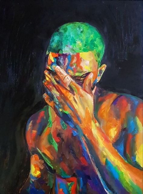 Frank Ocean Painting, Blonde Painting, Frank Ocean Blonde, Ocean Painting, Frank Ocean, Blonde, Fan Art, Paint, Instagram Post