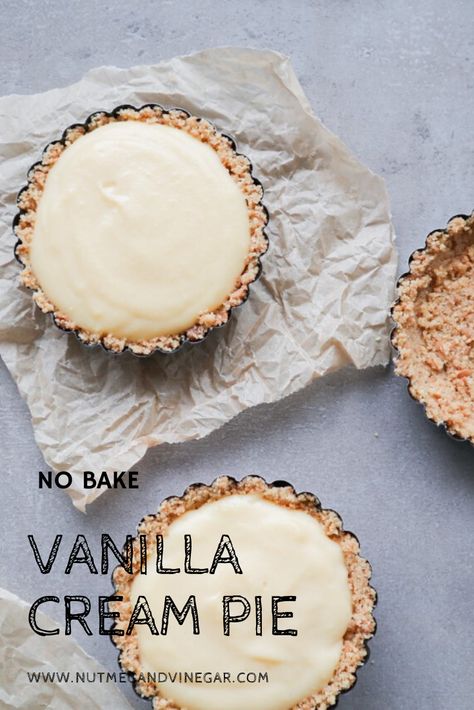 Vanilla Cream Pie Filling, Vanilla Pie Filling Homemade, Recipes That Use Vanilla Bean Paste, No Bake Custard Pie, Creamy Pie Recipes, Vanilla Cream Pie Recipes, Cream Pie Recipes No Bake, Vanilla Recipes Desserts, Cream Pie Filling Recipes