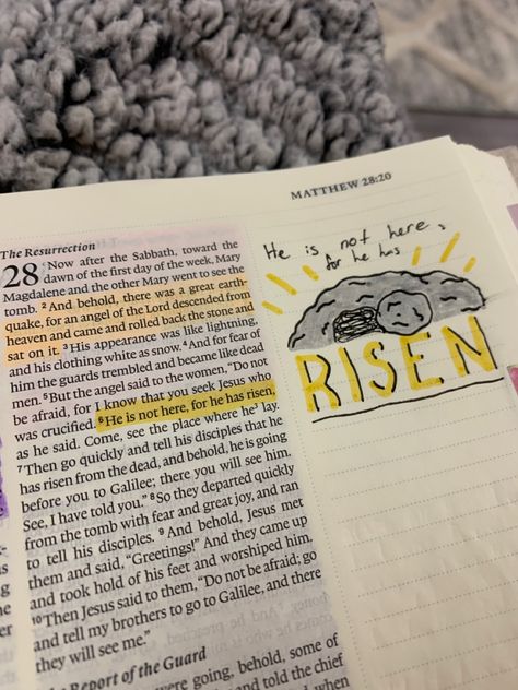 He is Risen! He is Rise indeed! He’s Risen, He Is Risen Indeed, Matthew 28, Mary Magdalene, He Is Risen, Dead Man, Bible Art, Halle, Bible Journaling