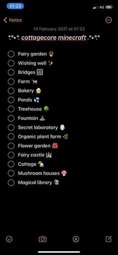 Cute Minecraft Survival Builds, Cottage Ore Minecraft House, Minecraft Goblincore Ideas, Minecraft Magical Builds Tutorial, Stuff To Build In Minecraft List, Minecraft Quest Ideas, Minecraft Rp Ideas, Minecraft Village Ideas List, Minecraft Library Tutorial