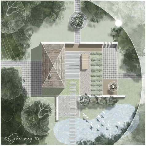 Site Plan Rendering, Photoshop Landscape, Conceptual Model Architecture, Architecture Design Presentation, Interior Design Template, Presentation Board Design, Photoshop Rendering, Landscape Architecture Drawing, Concept Models Architecture