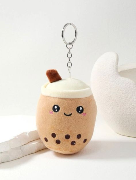 Milk Tea Boba, Coffee Keychain, Cute Milk, Clay Keychain, Plush Keychain, Plush Bags, Tea Milk, Cute Clay, Charm Keychain