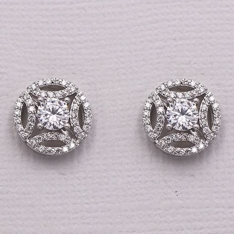 Earrings Tops Diamond, Cartier Earrings Diamonds, Diamond Tops Studs, Solitaire Earrings Studs, Real Diamond Earrings Unique, Diamond Tops Earrings, Simple Diamond Earrings, Cartier White Gold, Diamond Studs Earrings