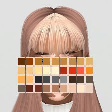 Elza's Air 02 Bangs Recolors | SimsWorkshop Buns Sims 4 Cc, Dyed Bangs, Ts4 Mods, 4 Baby, Sims 4 Cas, Gal Pal, Ts4 Cc, The Sims4, Head Accessories