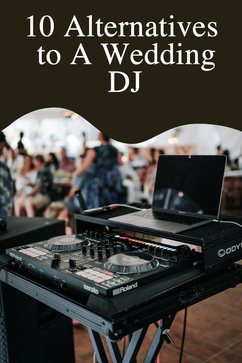 Are you looking for wedding entertainment that's a little out of the ordinary? Look no further than our list of 10 alternatives to a wedding DJ. From acoustic bands to interactive photo booths, you're sure to find something to make your special day even more unforgettable. Want to learn more? Visit loudbride.com to learn more and get started on planning your perfect wedding reception! Cheap Wedding Entertainment, No Dj Wedding Ideas, Diy Dj Booth Dj Setup, Karaoke Wedding Reception, Hotel Ballroom Wedding Receptions, Bonfire Wedding Reception, Wedding Dj Booth, Diy Wedding Dj, Photo Booth Alternative