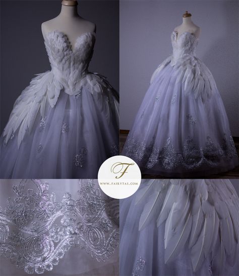 Fantasy Ballgowns, Swan Wedding Dress, The Swan Princess, Swan Dress, Swan Princess, Fantasy Dresses, Fantasy Gowns, Fantasy Dress, Swan Lake