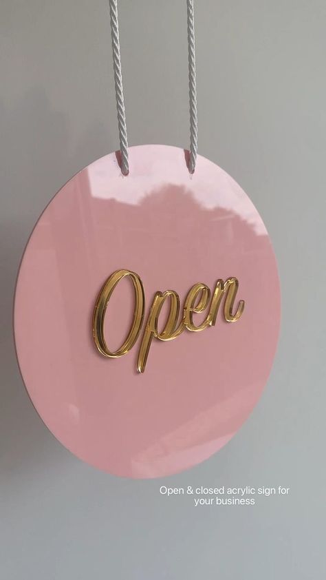 Acrylic Business Sign, Beauty Shop Decor, Butik Design, Tor Design, Nail Salon Interior Design, Nail Salon Interior, Beauty Room Salon, Closed Sign, Esthetician Room Decor