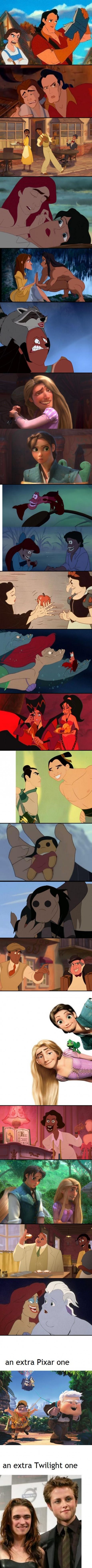 What the heck am I looking at?!?!?!?!? xDDDDDDDD I........I'm done.....I honestly can't take this....... Movies Paused At The Wrong Time, Disney Face Swaps, Meme Disney, Disney Humor, Humor Disney, Images Disney, Funny Disney Jokes, Funny Disney, Disney Jokes