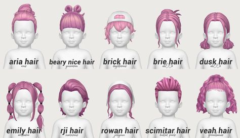 toddler hair conversions pt.2 | casteru on Patreon The Sims 4 Pack, Toddler Hair Sims 4, Toddler Cc Sims 4, Four One Direction, Sims 4 Toddler Clothes, Los Sims 4 Mods, Sims 4 Cc Kids Clothing, Sims Packs, Pelo Sims