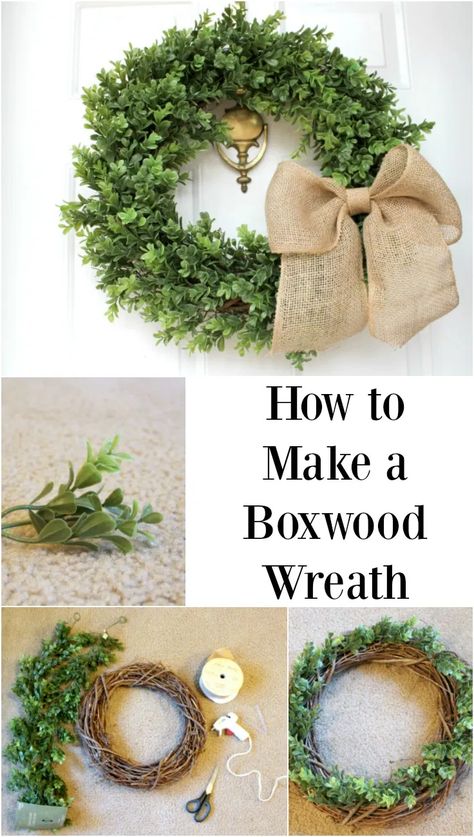 How to Make a Faux Boxwood Wreath | Finding Mandee Couronne Diy, Craft Room Organization Diy, Faux Boxwood, Easy Crafts To Sell, Construction Paper Crafts, Wedding Signs Diy, Paper Wreath, Diy Craft Room, Boxwood Wreath