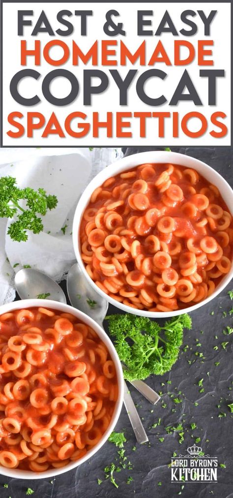 Homemade Spaghettios, Pasta In Tomato Sauce, Pasta Vegetarian, Shaped Pasta, Chef Boyardee, Homemade Spaghetti, Fettuccine Alfredo, Meals Recipes, Pasta Shapes