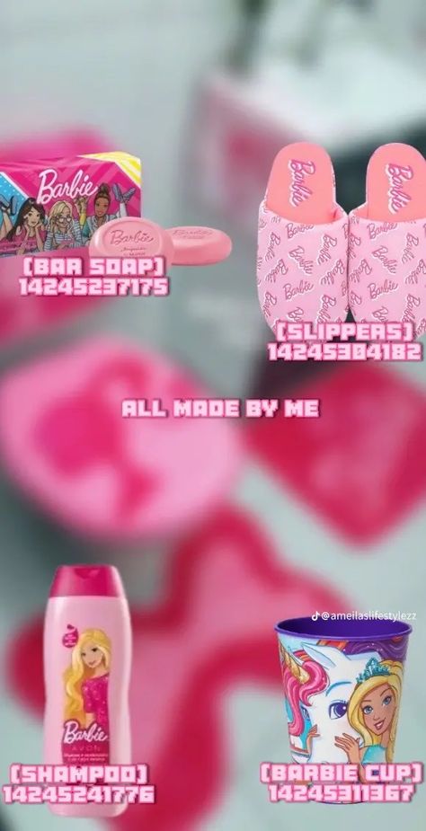 Bloxburg Minnie Mouse Decals, Barbie Decal Codes, Barbie Decals Bloxburg, Roville Codes, Bloxburg Bathroom Decals, Girls Room Decals, Roblox Users, Baby Room Decals, Bloxburg Building