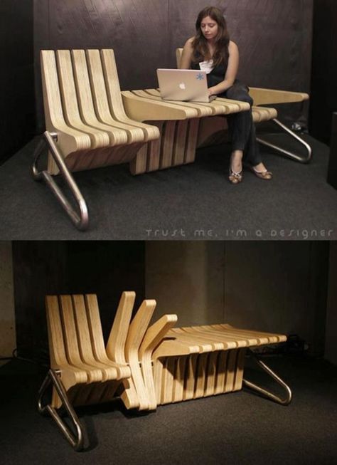 DIY Modern Adirondack Chair Klein Toilet, Modular Furniture Design, Furniture Design Table, Eco Furniture, Diy Muebles Ideas, Futuristic Home, Minimalist Furniture, Chuck Norris, Creative Furniture