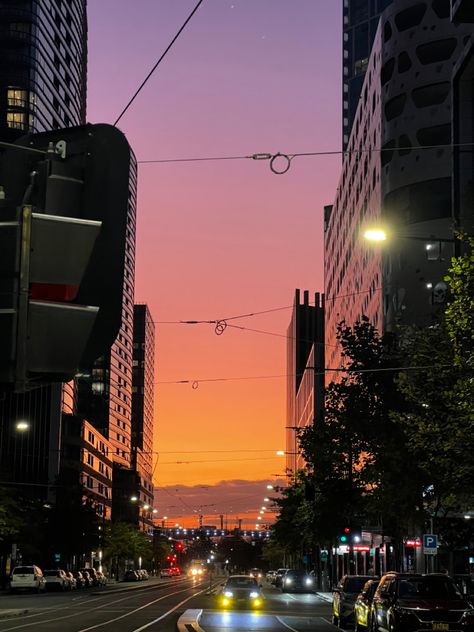 sunset in melbourne cbd Melbourne Cbd, Melbourne