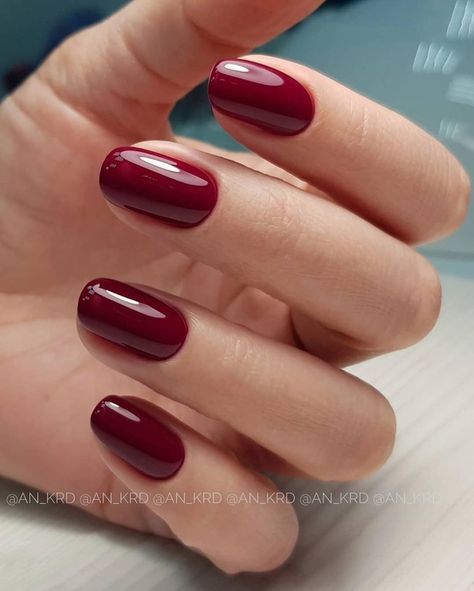 Deep Red Dip Powder Nails, Deep Red Nails Short, Dip Nails Red, Red Dip Powder Nails, Short Dip Nails, Deep Red Nails, Quiet Girl, Dip Nails, Nail Colour