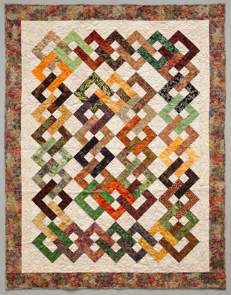 Scrap Basket, Celtic Quilt, Jelly Roll Quilt Patterns, Homemade Quilts, Quilt Modernen, Batik Quilts, Scrap Quilt Patterns, Lap Quilts, Pretty Quilt