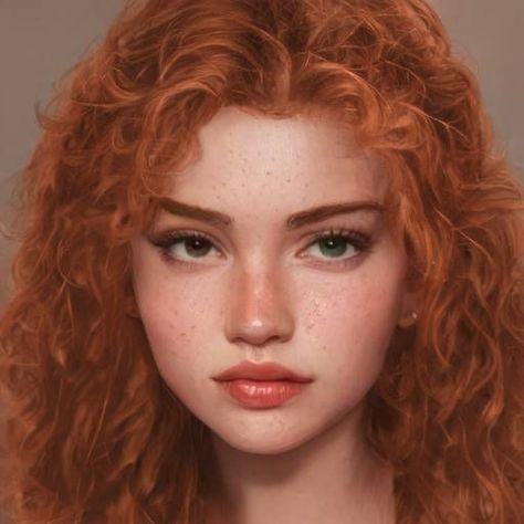 Ginger Hair Girl, Character Inspiration Girl, Hope Art, Ginger Girls, Girls With Red Hair, Online Quiz, Digital Portrait Art, Face Characters, Model Face