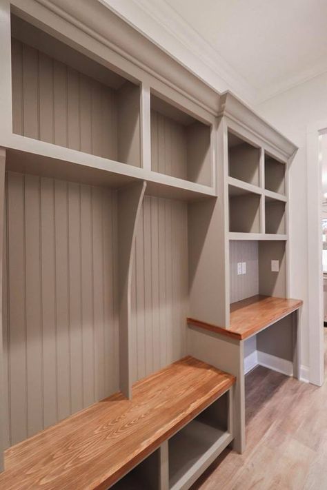 Entryway With Desk Ideas, Command Center Mudroom Drop Zone, Desk And Mudroom, Mud Room Desk Ideas, Mudroom Desk Combo, Mudroom With Office Space, Drop Zone With Desk, Mudroom Desk Ideas, Mud Room With Desk