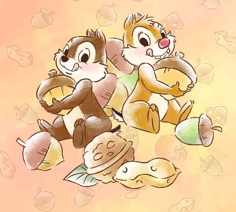 Chip 'n' Dale ✁ Chip And Dale Party, Chip Y Chop, Disney Chip, Rescue Rangers, Chip N Dale, Chip And Dale, Love Disney, Tic Tac, Cute Disney