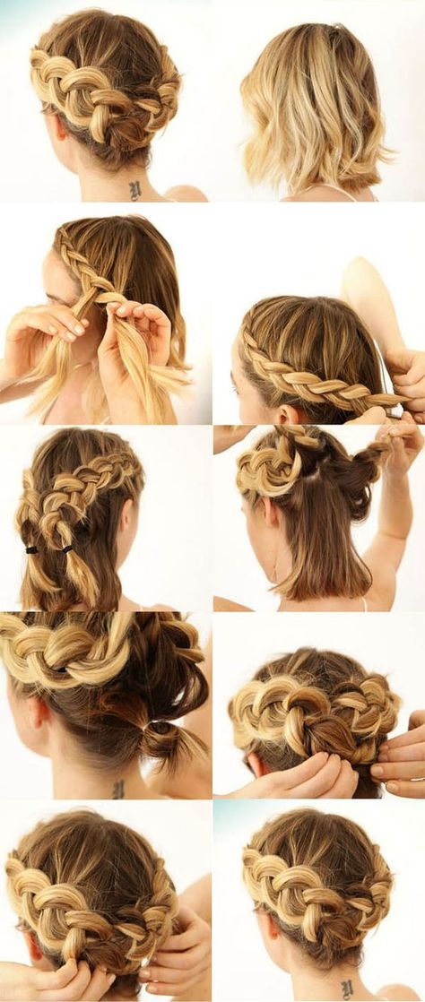 10 Super bonitos y sencillos peinados para darle más actitud a tu nuevo corte Bob Bridal Updos, Wedding Guest Hairstyles, Fast Hairstyles, Curly Girl Hairstyles, Bridal Updo, Penteado Cabelo Curto, Quick Hairstyles, Light Hair, Bridal Fashion