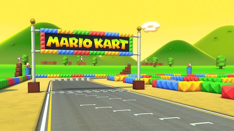 Mario Kart, Mario Kart Track, Super Mario Bros, Super Mario Bros Party, Mario Bros, Super Mario Kart, Mario Bros Party, Isometric Art, Mario Bros.