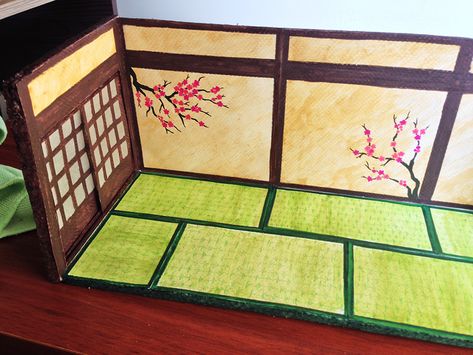 Japanese room diorama - DIY Japan Diorama, Japanese Diorama, Japanese Dojo, Plantas Exterior, Japanese Dollhouse, Diorama Diy, Room Diorama, Karate Dojo, Japan Interior