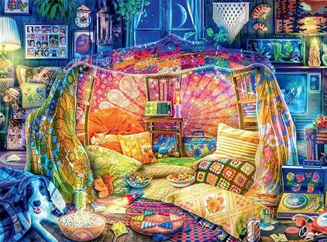 Amazon.com: Buffalo Games - Aimee Stewart - Blanket Fort 1979-1000 Piece Jigsaw Puzzle for Adults Challenging Puzzle Perfect for Game Nights - 1000 Piece Finished Size is 26.75 x 19.75 : Toys & Games Buffalo Games, Blanket Fort, 1000 Piece Jigsaw Puzzles, Game Night, Buffalo, Jigsaw Puzzles, Fort, Toys Games, Room Decor