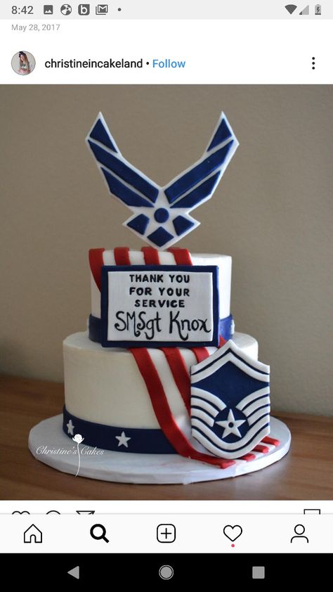 Airforce Retirement Cake Ideas, Usaf Retirement Cake, Airforce Cake Ideas, Air Force Retirement Invitations, Air Force Retirement Cake Ideas, Dd214 Party, Usaf Retirement Party Ideas, Air Force Promotion Party, Air Force Retirement Party Decorations