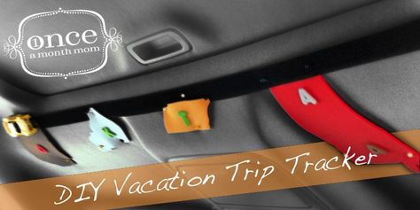 An easy to assemble visual trip tracker for your kids to see how far you have gone and how much time you have left on a road trip. The supplies used are probably lying around your house even. A clear solution for ending the "Are we there yet?" question. Car Trip Activities, Toddler Road Trip, Road Trip Ideas, Activity Bags, Dream Deck, Traveling With Kids, Road Trip Games, Camping Destinations, Road Trip With Kids