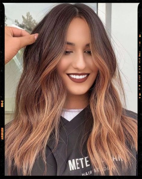 Golden Rose Ombre Hairstyles For Brown Hair, Deep Brown Hair, Balayage Straight, Ombre Hairstyles, The Right Hairstyles, Brown Ombre Hair, Mom Hairstyles, Hair Solutions, Long Brown Hair