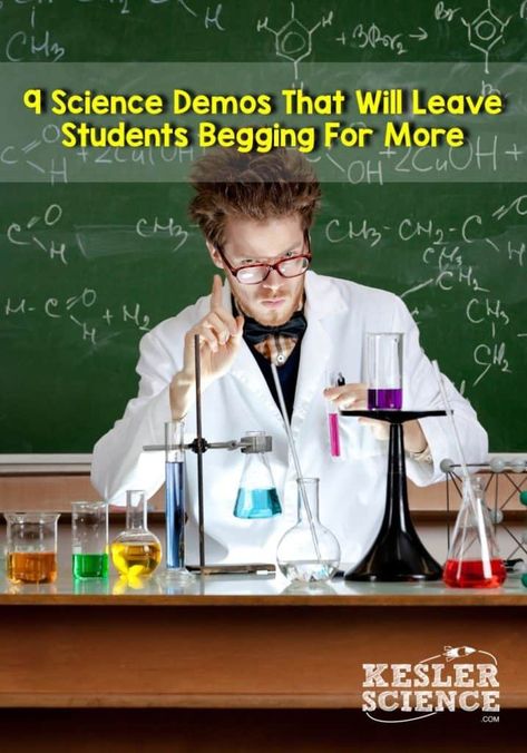 Want to give your science students an experience they will never forget? Here 9 Science demonstrations that will have your students begging for more Science Demonstrations Middle School, High School Chemistry Experiments, Science Demonstrations, Sixth Grade Science, Science Labs, Science Camp, General Science, 7th Grade Science, Teaching Chemistry