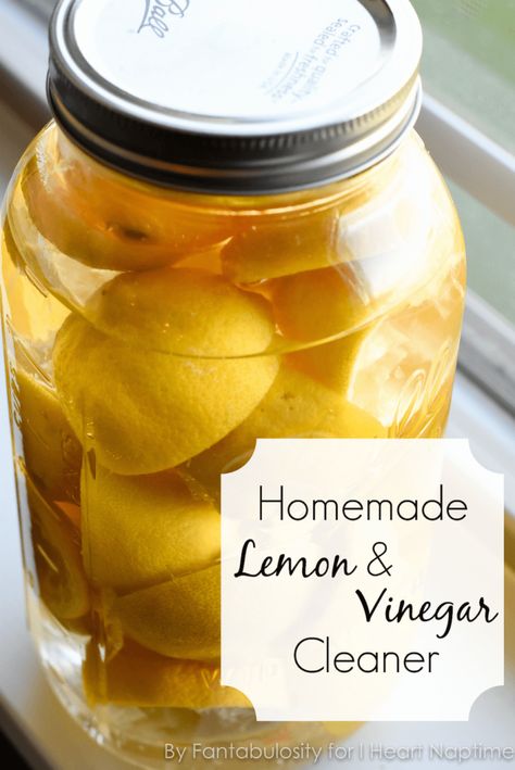 Lemon Vinegar Cleaner, Natural Cleaners Diy, Lemon Cleaning, Lemon Vinegar, Vinegar Cleaner, Vinegar Uses, Cleaner Recipes, Vinegar Cleaning, Homemade Cleaning Products