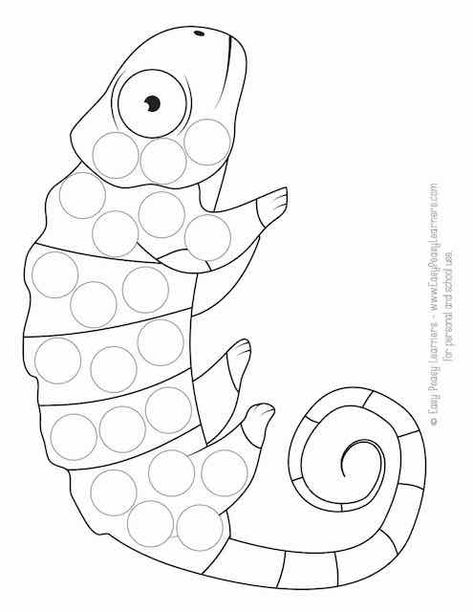 Jungle Animals Preschool, Dot Coloring Pages, Rainforest Crafts, Mixed Up Chameleon, Rainforest Activities, Amazon Animals, Dot Marker Activities, Rainforest Theme, Rainforest Animals