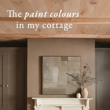 Toby Payne on Instagram: "I’m often asked about the paint colours we’ve used. Here are all of the paint colours we’ve used in the cottage so far 🥰 Kitchen, All White Dressing Room, Joa’s White Bedroom, Oxford Stone Study, Jitney Living and Dining Room, Stirabout Living room, Salon Drab Bathroom, Old White All by @farrowandball 🥰" Toulon Paint B&q, Joas White Farrow And Ball Living Rooms, School House White Farrow And Ball Bedroom, Paint And Paper Library Stone, Farrow And Ball Skimming Stone Lounge, Kitchen All White, Toby's Home, Farrow And Ball Oxford Stone Living Room, White Dressing Room