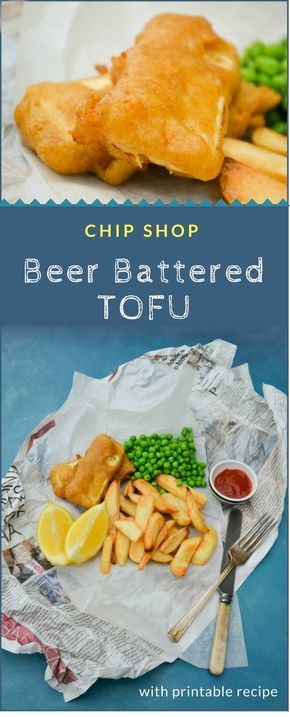 Chip Shop Battered Tofu is that wonderful thing you will come across if you are really, really lucky. If not make your own. It's easy to make and so good to eat. Bite through crunchy spiced batter to creamy tofu. #chipshop #tofu #vegan #beerbatter #beerbattered #batter #chipshoprecipes #veganrecipes Battered Tofu, Fish Texture, Tofu Fish, Vegan Fish And Chips, Tofu Vegan, Tofu Recipes Vegan, Fish N Chips, Beer Battered, Vegan Fish