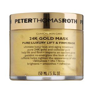 Peter Thomas Roth - 24K Gold Mask Pure Luxury Lift &  Firm Mask #sephora Golden Mask, Colloidal Gold, Gold Face Mask, Botox Alternative, Gold Mask, Peter Thomas Roth, Skin Care Clinic, Gold Face, Oily Skin Care