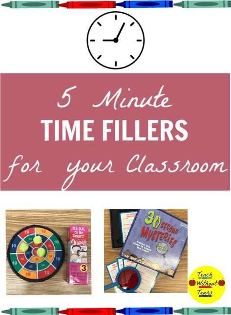 Your lesson ends 5 minutes early. What do you do in that time? Discover some perfect 5 minute time fillers for those few extra minutes in your school day. 3rd Grade Time Fillers, Time Filler Activities, Regulation Activities, Classroom Routines And Procedures, Substitute Teaching, Teaching Spelling, Special Education Elementary, Social Emotional Learning Activities, Classroom Routines