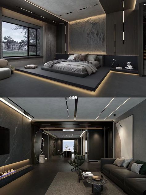 Unique Bedroom Design, Bedroom Interior Design Luxury, Aesthetic Living Room, Modern Luxury Bedroom, Design Room, Luxury Homes Dream Houses, Aesthetic Bedroom, Dream House Decor, Design Case