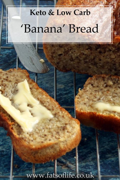 Keto Banana Bread Hawaiian Banana Bread Recipe, Thm Bread, Hawaiian Banana Bread, Banana Bread Bars, Keto Banana Bread, Bread Keto, Keto Breakfasts, Banting Recipes, Keto Cake